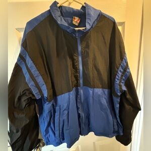 Vintage USA Olympic Track Jacket Size M Blue Black Windbreaker JC Penny Mens